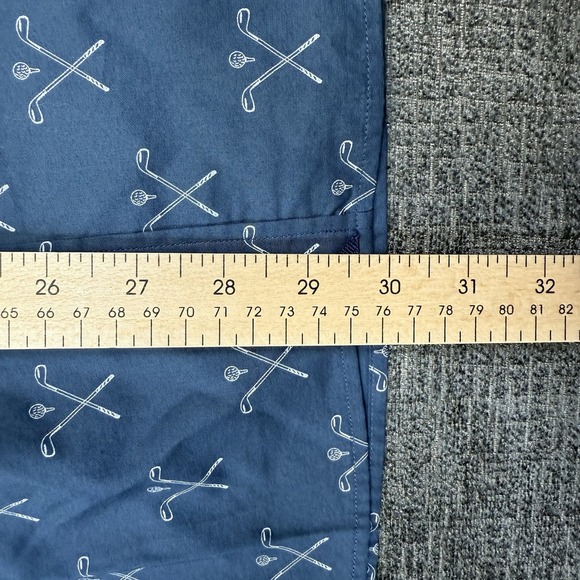 Untuckit Short Sleeve Button Shirt Men's XL Blue All Over Golf Print Summer - Picture 7 of 7